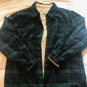 L.L. Bean fleece lined flannel